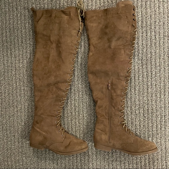 Lace Up Over the Knee boot - Picture 5 of 9